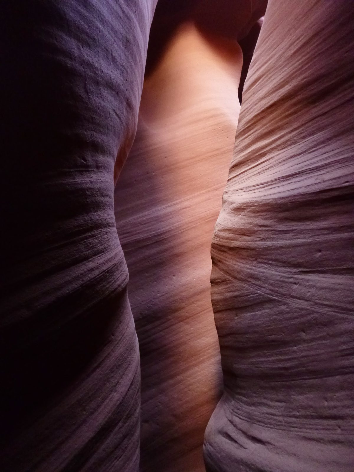 A guide rappelling into a Moab slot canyon on a NAVTEC canyoneering trip